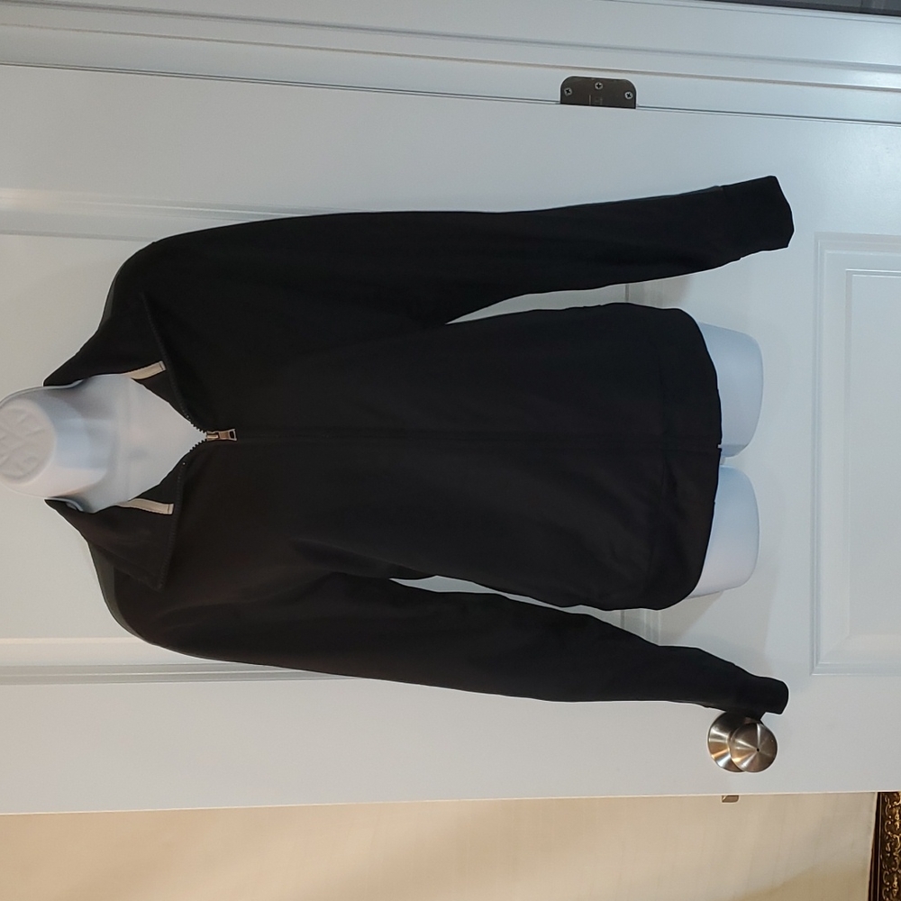 BANANA REPUBLIC BLACK AND GRAY ZIPPERED JACKET